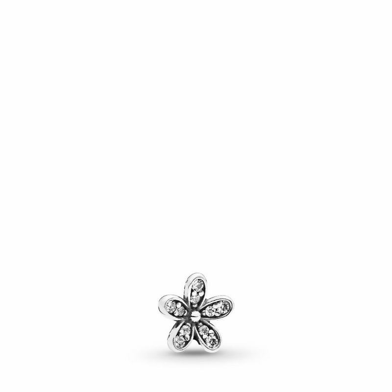 Pandora Sparkling Daisy Petite Locket Charm - Sterling Silver/Cubic Zirconia - Canada | TH5967ZF